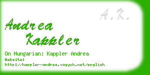 andrea kappler business card